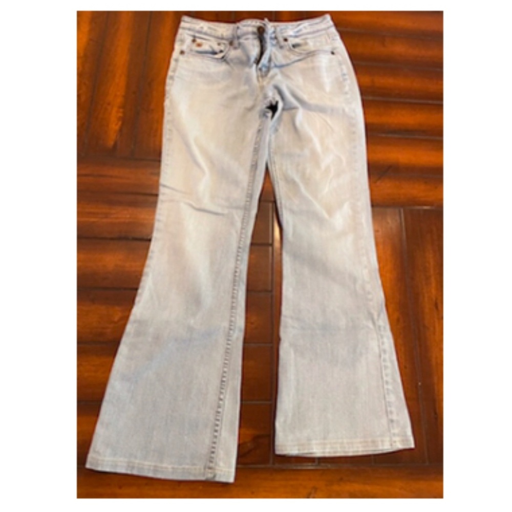 Paris Blue distress flare light blue jean size 5